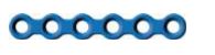 [MST-28-06M] Straight Plate 6 Holes, thickness 1.5 mm, Blue