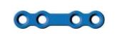 [MST-28-04L] Straight Plate 2+2 Holes, Thickness 1.5 mm, Blue