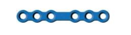 [MST-28-06L] Straight Plate 3+3 Holes, Thickness 1.5 mm, Blue