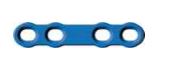 [MCS-28-04L] DCP Plate 2+2 Holes, Thickness 1.5 mm, Blue