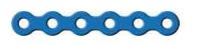 [MLS-28-06M] Straight LOC Plate 6 Holes, Thickness 1.5 mm, Blue