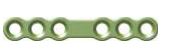 [MST-30-06M] Straight Plate 6 Holes, Thickness 2.0 mm, Green