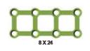[FMP-19-08L] Matrix Plate 8 holes,  Thickness 0.5, Green