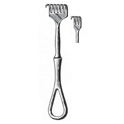 [RI-206-03] Volkmann Retractor, 3 Prongs, Sharp, 11.5cm