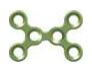 [ODY-22-06M] D-Y Plate 6 Holes , Thickness 0.8 mm, Green