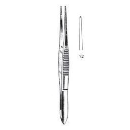 [RF-282-01] Micro Dressing Forceps, Plain, Fully Cvd, 12cm