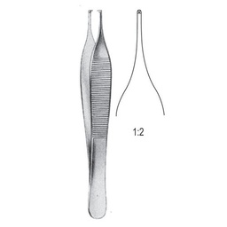 [RF-248-12] Adson Tissue Forceps, 1x2 Teeth, 12cm