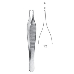 [RF-250-12] Adson Tissue Forceps, 1x2 Teeth, 12cm