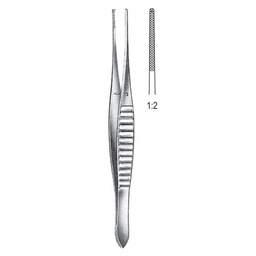 [RF-222-15-1] Gillies Tissue Forceps, 1x2 Teeth, 15cm with pin