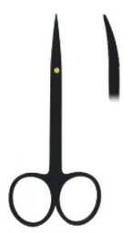 [RDB-641-12/BL] Iris  Black Line Scissors Curved Fig. 2BL(12 cm)