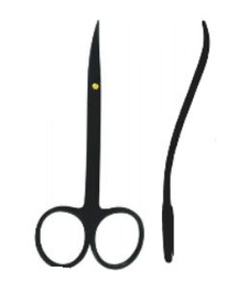 [RDB-593-11/BL] La Grange Black Line Scissors Fig. 3 (11 cm)