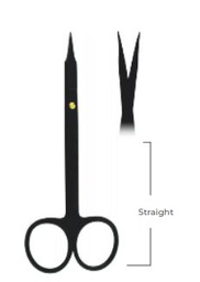 [RDB-566-13/BL] Goldman Fox Black Line Scissors  straight Fig. 1 ( 13 cm)