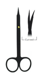 [RDB-567-13/BL] Goldman Fox Black Line Scissors  Curved Fig. 2( 13 cm)