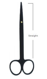 [RDB-255-14/BL] Metzenbaum  Black Line Scissors Straight Fig. 1 (14 cm )