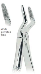 [RDJ-100-52] Extracting Forceps With serrated tips FOR Upper roots and canines Fig. 52