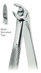 [RDJ-100-60] Extracting Forceps With serrated tips  FOR Lower roots  Fig. 60
