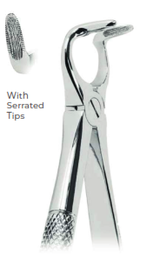 [RDJ-100-68] Extracting Forceps With serrated tips FOR Lower roots Fig. 68