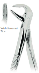 [RDJ-100-74] Extracting Forceps With serrated tips FOR Lower roots   Fig. 74