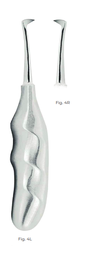 [RDJ-121-25/A] Seldin Root Elevators with Anatomically Shaped Handle in stainless steel Fig. 4R