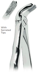 [RDJ-100-21/A] Extracting Forceps with Anatomically Shaped handle With serrated tips for Lower molars  Fig. 21