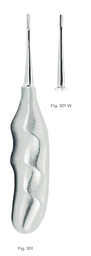 [RDJ-123-01/A] Apexo Root Elevators with Anatomically Shaped Handle in stainless steel Fig. 301