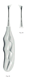 [RDJ-120-25/A] Cryer Root Elevators with Anatomically Shaped Handle in stainless steel  Fig. 25