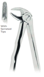 [RDJ-100-33/A] Extracting Forceps with Anatomically Shaped handle With serrated tips for Lower roots  Fig. 33
