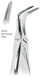 [RDJ-101-45/A] Extracting Forceps with Coderella handle With serrated tips for  Lower roots  Fig. 145