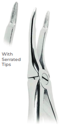 [RDJ-103-49/A] Extracting Forceps with Coderella handle With serrated tips for  Upper roots   Fig. 349
