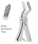 [RDJ-107-03] Extracting Forceps for Children - Klein pattern With serrated tips for Molari superiori Upper molars  Fig. 3