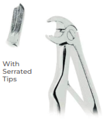 [RDJ-107-06] Extracting Forceps for Children - Klein pattern With serrated tips for Lower molars Fig. 6