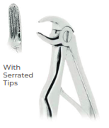 [RDJ-107-07] Extracting Forceps for Children - Klein pattern With serrated tips for Lower roots Fig. 7