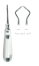 [RDJ-122-84] Schmeckebier Apexo Concave tip Root Elevators with stainless steel handle Fig. 4B