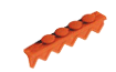 [RDJ-353-00/OE] Silicone Insert Frame for 5 Places, Orange