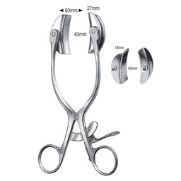 [RJ-320-27] Baby Collin Abdominal Retractor, Lateral Blades 27x40mm