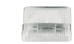 [RDJ-383-07] Perforated Instrument Tray Complete with Insert Frame for 7 Instruments, 200x100x30mm