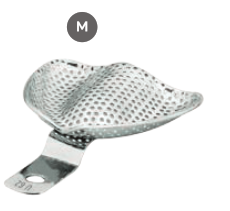 [RDJ-406-62] Perforated S.S. Impression Trays with Rim (Total Denture) M, U62