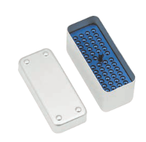 [RDJ-395-62/ALSB] Aluminium Endodontic Mini Boxes with Lid, Silver-Blue, 100x44x54mm