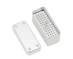 [RDJ-395-46/ALSR] Aluminium Endodontic Mini Boxes with Lid, Silver, 100x44x54mm