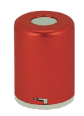 [RDJ-398-52/ALRD] Aluminium Cotton Dispenser with Internal Spring, Red, 7x7.5cm