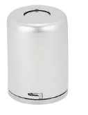 [RDJ-398-52/ALSR] Aluminium Cotton Dispenser with Internal Spring, Silver, 7x7.5cm