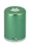 [RDJ-398-52/ALGN] Aluminium Cotton Dispenser with Internal Spring, Green, 7x7.5cm