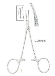 [RDJ-315-12] Halstead-Mosquito  Elastic Forceps Curved Fig. 2 ( 12 cm)