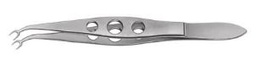 [RAI-337-07] Fixation Forceps Curved, width of prong 3.0 mm 1 x 2 teeth each side, 0.12 mm