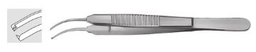 [RAI-188-40] Swiss Model Iris Forceps Curved, 1 x 2 teeth