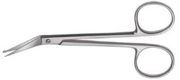 [RAI-195-05] Eye Scissors bent, pointed-blunt 11.5 cm