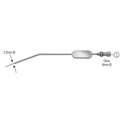 [RC-208-01] Zoellner Suction Tube, 18cm, Cannula only 2.5mm