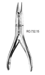 [RO-732-15] Bone Cutting Forceps, Curved, 15cm