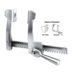 [RS-234-01] Finochietto Rib Spreaders, S/S, (A=30mm, B=45mm, C=140mm)