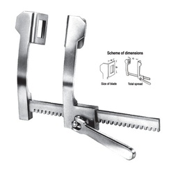 [RS-240-01] Finochietto Rib Spreaders, Alu, (A=40mm, B=40mm, C=165mm)